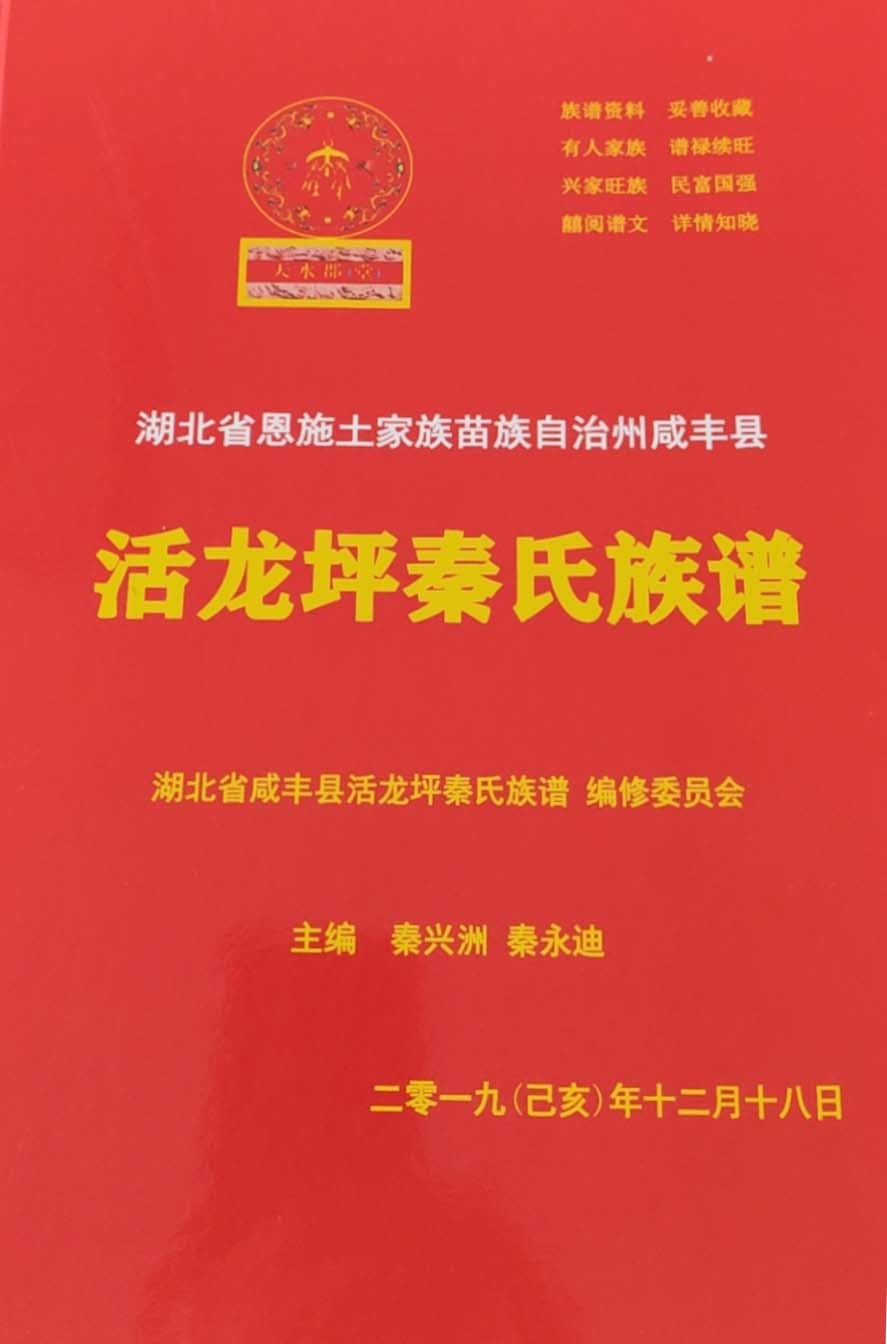 湖北省咸丰县活龙坪秦氏各支系字派世(代)对照