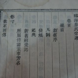 浙江临海秦氏宗谱